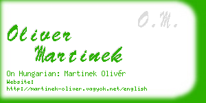 oliver martinek business card